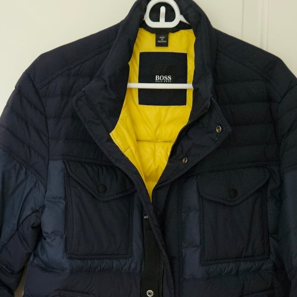 Hugo Boss Puffer Jacket - Navy Size Medium (M)